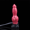 7.24in 9.21in Ejaculating Inflatable Dog Knot Silicone Soft Penis Dildo