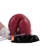 7.24in 9.21in Ejaculating Inflatable Dog Knot Silicone Soft Penis Dildo