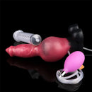 7.24in 9.21in Ejaculating Inflatable Dog Knot Silicone Soft Penis Dildo