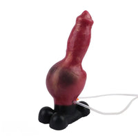 7.24in 9.21in Ejaculating Inflatable Dog Knot Silicone Soft Penis Dildo