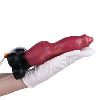7.24in 9.21in Ejaculating Inflatable Dog Knot Silicone Soft Penis Dildo