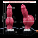 7.24in 9.21in Ejaculating Inflatable Dog Knot Silicone Soft Penis Dildo