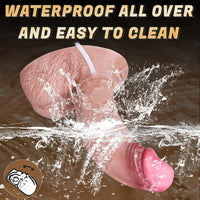 7.24in Double Density Silicone Soft Ejaculating Realistic Simulation Dildo