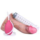 7.24in Double Density Silicone Soft Ejaculating Realistic Simulation Dildo