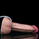 7.24in Double Density Silicone Soft Ejaculating Realistic Simulation Dildo