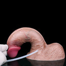7.24in Double Density Silicone Soft Ejaculating Realistic Simulation Dildo