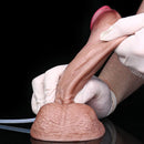 7.24in Double Density Silicone Soft Ejaculating Realistic Simulation Dildo