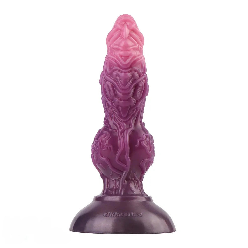 7.24in Fantasy Dog Knot Squeezing Inflatable Alien Penis Dildo For Clit