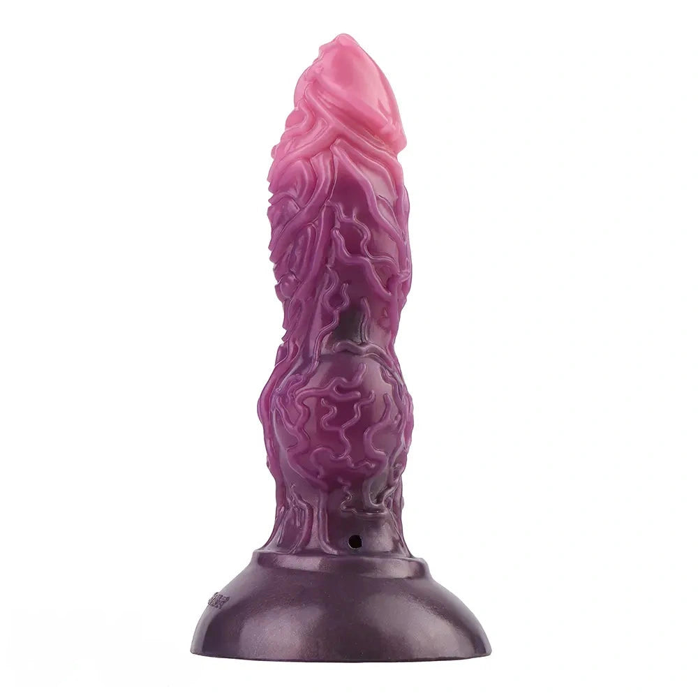 7.24in Fantasy Dog Knot Squeezing Inflatable Alien Penis Dildo For Clit