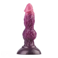 7.24in Fantasy Dog Knot Squeezing Inflatable Alien Penis Dildo For Clit