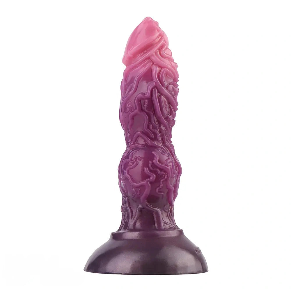 7.24in Fantasy Dog Knot Squeezing Inflatable Alien Penis Dildo For Clit