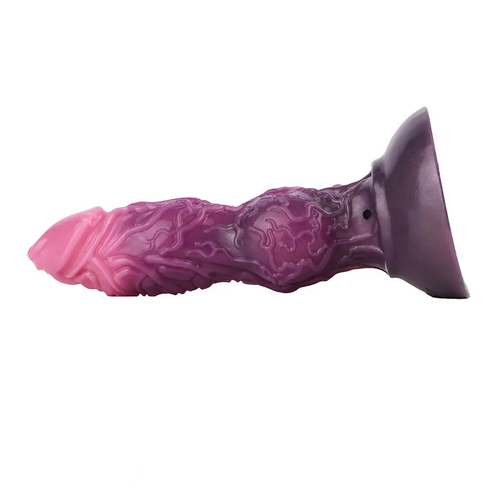 7.24in Fantasy Dog Knot Squeezing Inflatable Alien Penis Dildo For Clit