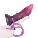 7.24in Fantasy Dog Knot Squeezing Inflatable Alien Penis Dildo For Clit