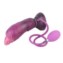 7.24in Fantasy Dog Knot Squeezing Inflatable Alien Penis Dildo For Clit