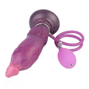 7.24in Fantasy Dog Knot Squeezing Inflatable Alien Penis Dildo For Clit