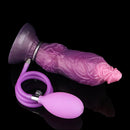7.24in Fantasy Dog Knot Squeezing Inflatable Alien Penis Dildo For Clit
