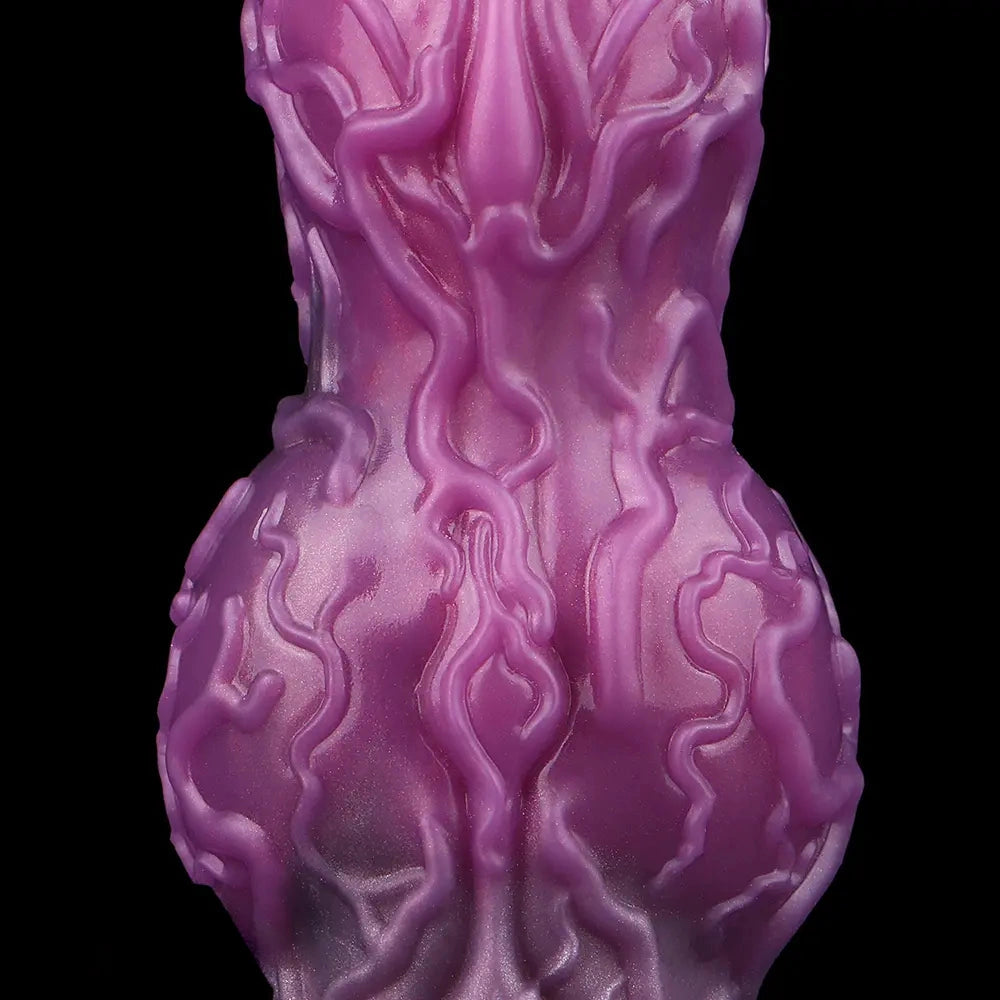 7.24in Fantasy Dog Knot Squeezing Inflatable Alien Penis Dildo For Clit