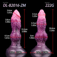 7.24in Fantasy Dog Knot Squeezing Inflatable Alien Penis Dildo For Clit