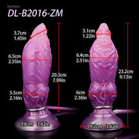 7.24in Fantasy Dog Knot Squeezing Inflatable Alien Penis Dildo For Clit