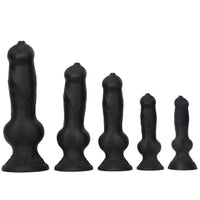 7.28in 7.48in 9.64in 10.62in 13in Big Black Silicone Dog Cock Dildo