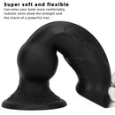 7.28in 7.48in 9.64in 10.62in 13in Big Black Silicone Dog Cock Dildo
