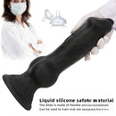 7.28in 7.48in 9.64in 10.62in 13in Big Black Silicone Dog Cock Dildo