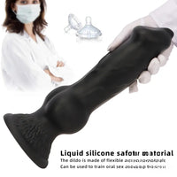 7.28in 7.48in 9.64in 10.62in 13in Big Black Silicone Dog Cock Dildo