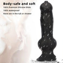 7.28in 7.48in 9.64in 10.62in 13in Big Black Silicone Dog Cock Dildo
