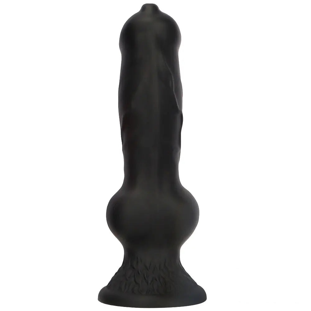 7.28in 7.48in 9.64in 10.62in 13in Big Black Silicone Dog Cock Dildo