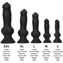7.28in 7.48in 9.64in 10.62in 13in Big Black Silicone Dog Cock Dildo