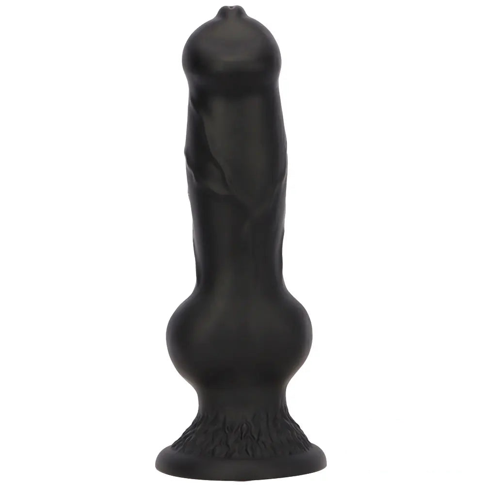 7.28in 7.48in 9.64in 10.62in 13in Big Black Silicone Dog Cock Dildo