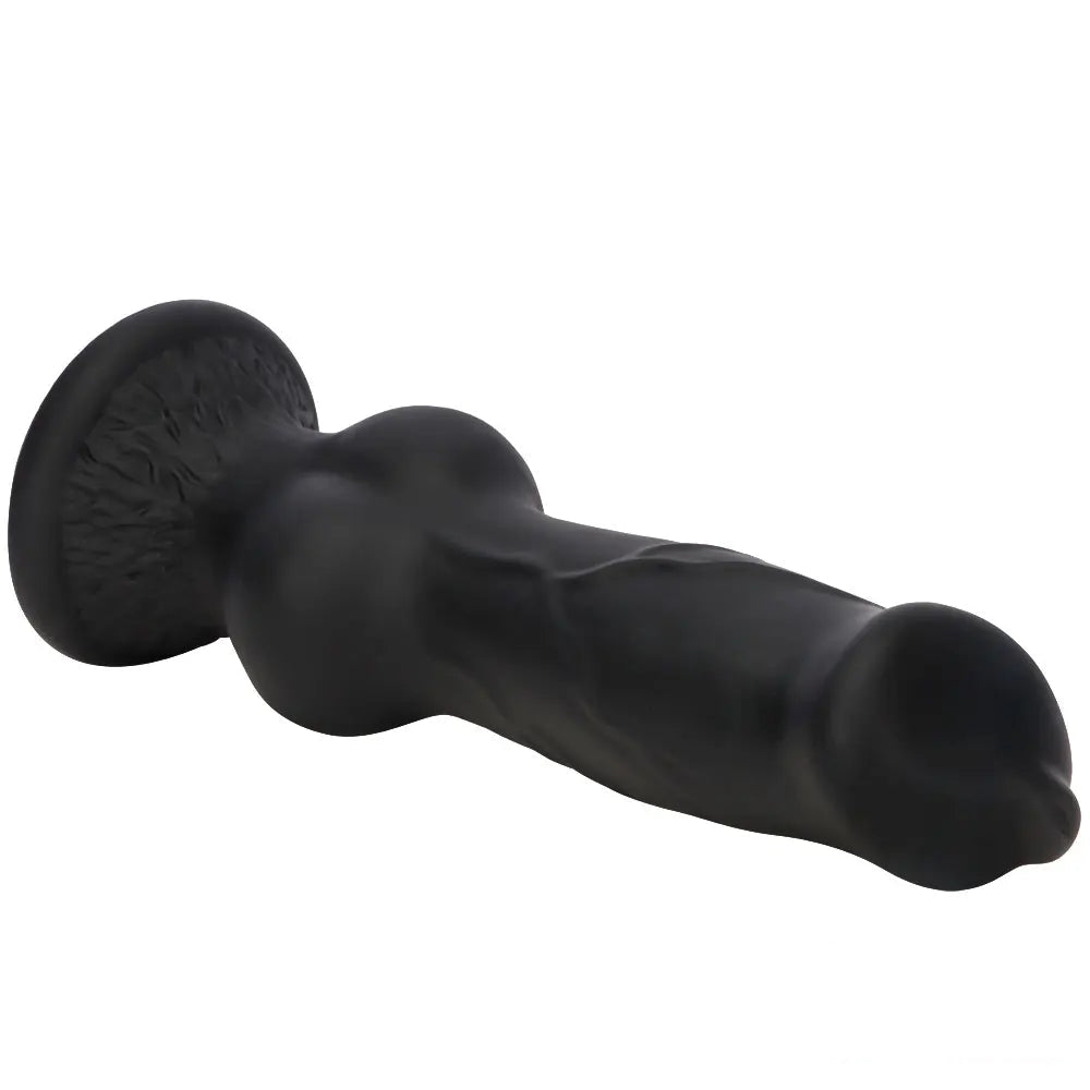 7.28in 7.48in 9.64in 10.62in 13in Big Black Silicone Dog Cock Dildo