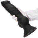 7.28in 7.48in 9.64in 10.62in 13in Big Black Silicone Dog Cock Dildo