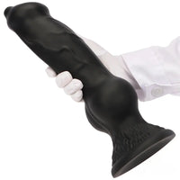7.28in 7.48in 9.64in 10.62in 13in Big Black Silicone Dog Cock Dildo