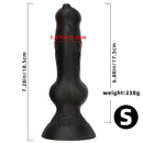7.28in 7.48in 9.64in 10.62in 13in Big Black Silicone Dog Cock Dildo