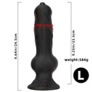 7.28in 7.48in 9.64in 10.62in 13in Big Black Silicone Dog Cock Dildo
