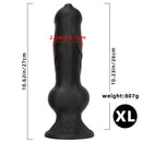 7.28in 7.48in 9.64in 10.62in 13in Big Black Silicone Dog Cock Dildo