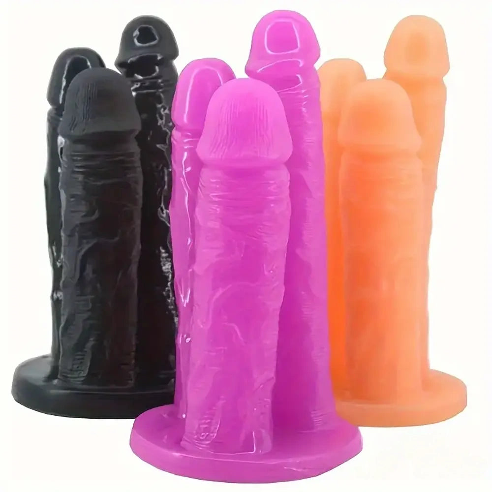 7.28in 7.56in 7.87in Real Feeling Triple Ended Dildo For Males Sex