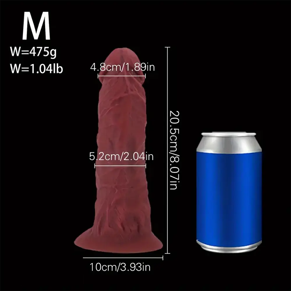 7.28in 8.07in 9.44in Big Thick Soft Silicone Dildo For Orgasm Sex Toy