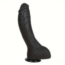 7.28in 8.27in 10.04in Soft Real Ebony Big Looking Silicone G Spot Dildo
