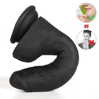 7.28in 8.27in 10.04in Soft Real Ebony Big Looking Silicone G Spot Dildo