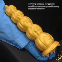 7.28in 8.66in 9.84in Golden Silicone Halloween Pumpkin Anal Alien Dildo