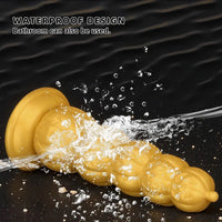 7.28in 8.66in 9.84in Golden Silicone Halloween Pumpkin Anal Alien Dildo