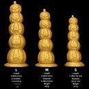 7.28in 8.66in 9.84in Golden Silicone Halloween Pumpkin Anal Alien Dildo