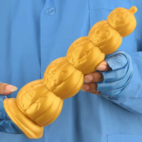 7.28in 8.66in 9.84in Golden Silicone Halloween Pumpkin Anal Alien Dildo