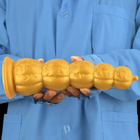 7.28in 8.66in 9.84in Golden Silicone Halloween Pumpkin Anal Alien Dildo