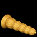 7.28in 8.66in 9.84in Golden Silicone Halloween Pumpkin Anal Alien Dildo