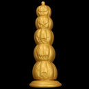 7.28in 8.66in 9.84in Golden Silicone Halloween Pumpkin Anal Alien Dildo