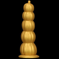 7.28in 8.66in 9.84in Golden Silicone Halloween Pumpkin Anal Alien Dildo