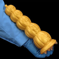 7.28in 8.66in 9.84in Golden Silicone Halloween Pumpkin Anal Alien Dildo